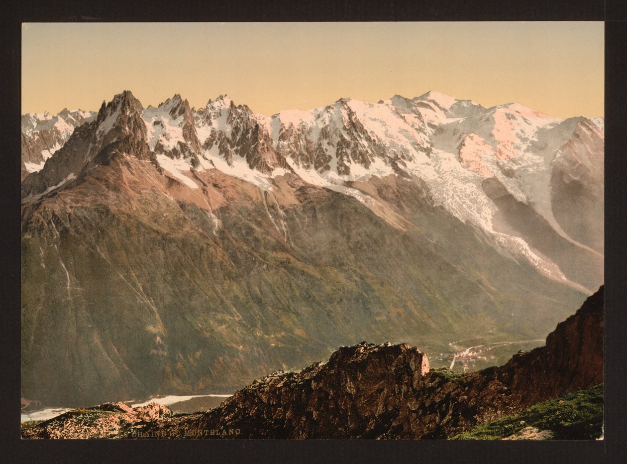 The Valley of Chamonix from the Aiguille du Floria, Chamonix Valley, France, c.1890-1900 by Detroit Publishing Co.