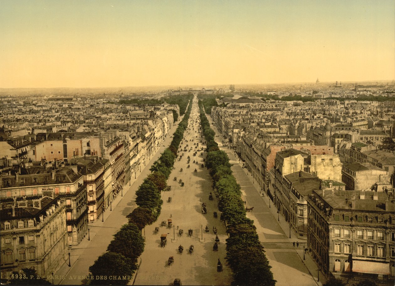 Avenue des Champs-Élysées, Paris, c.1890-1900 by Detroit Publishing Co.
