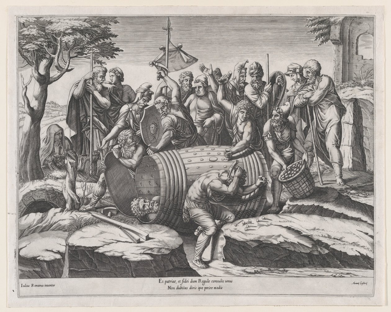 Speculum Romanae Magnificentiae: Marcus Atilius Regulus in a Barrel by Diana Mantuana