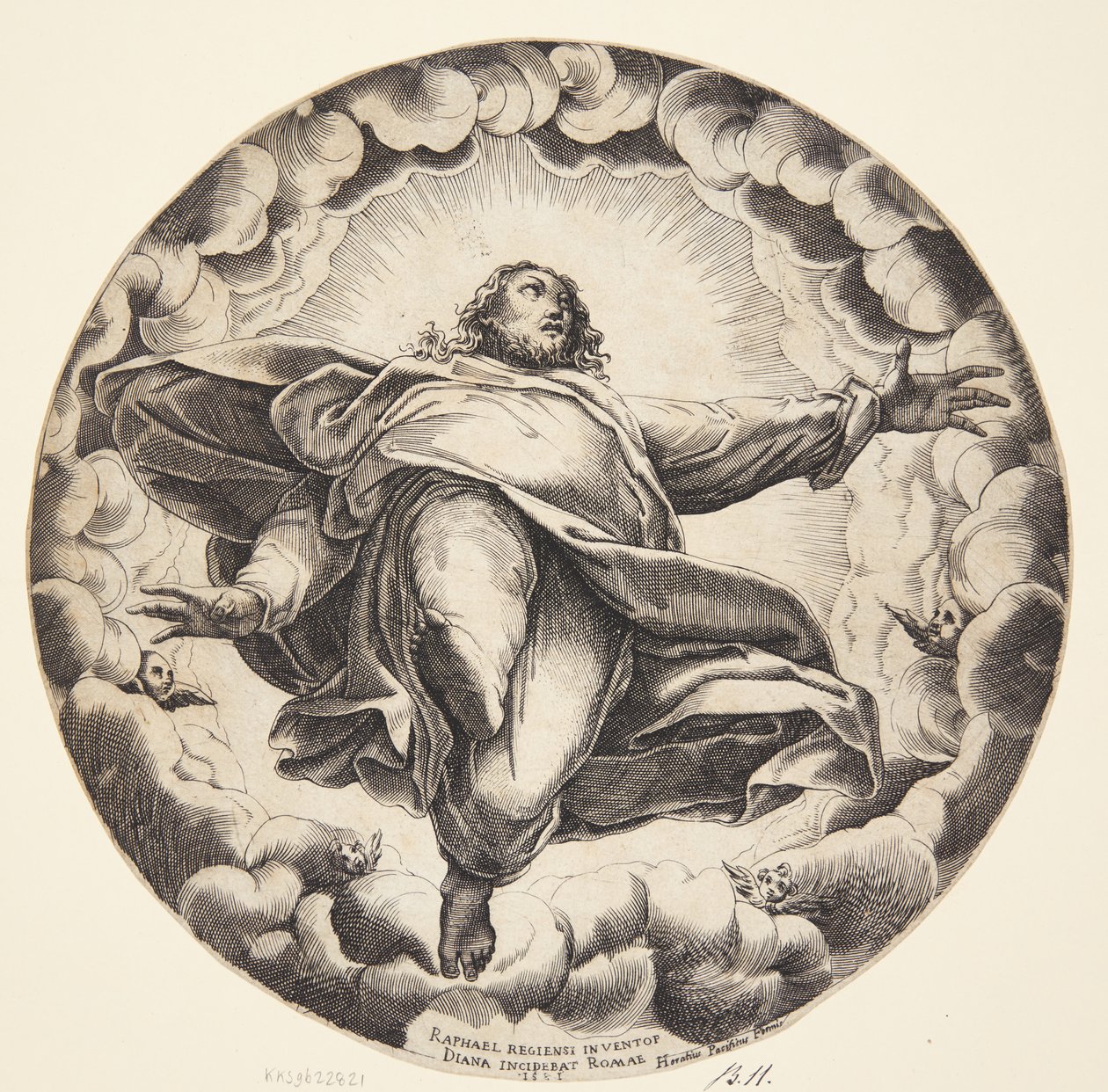The Ascension of Christ by Diana Scultori