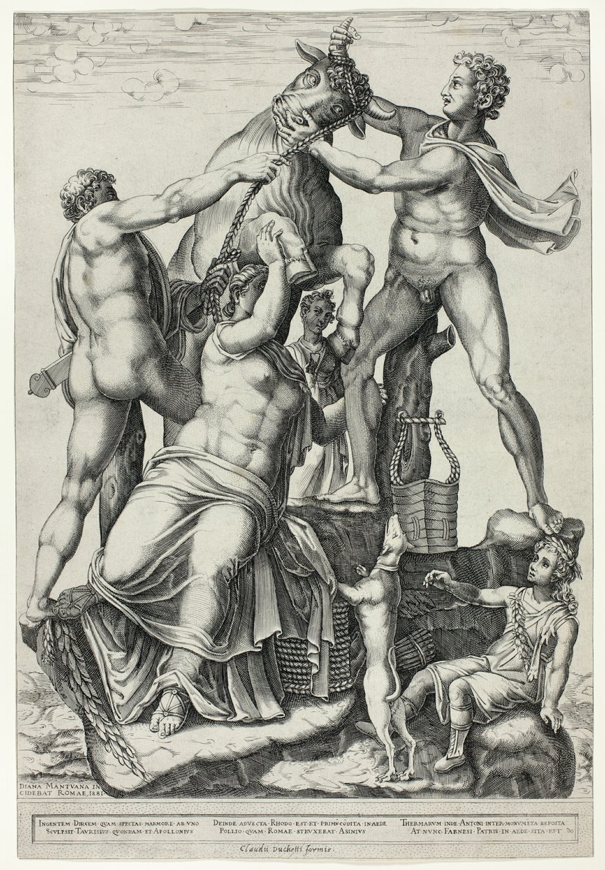 The Farnese Bull with Dirce, Zethus and Amphion by Diana Scultori
