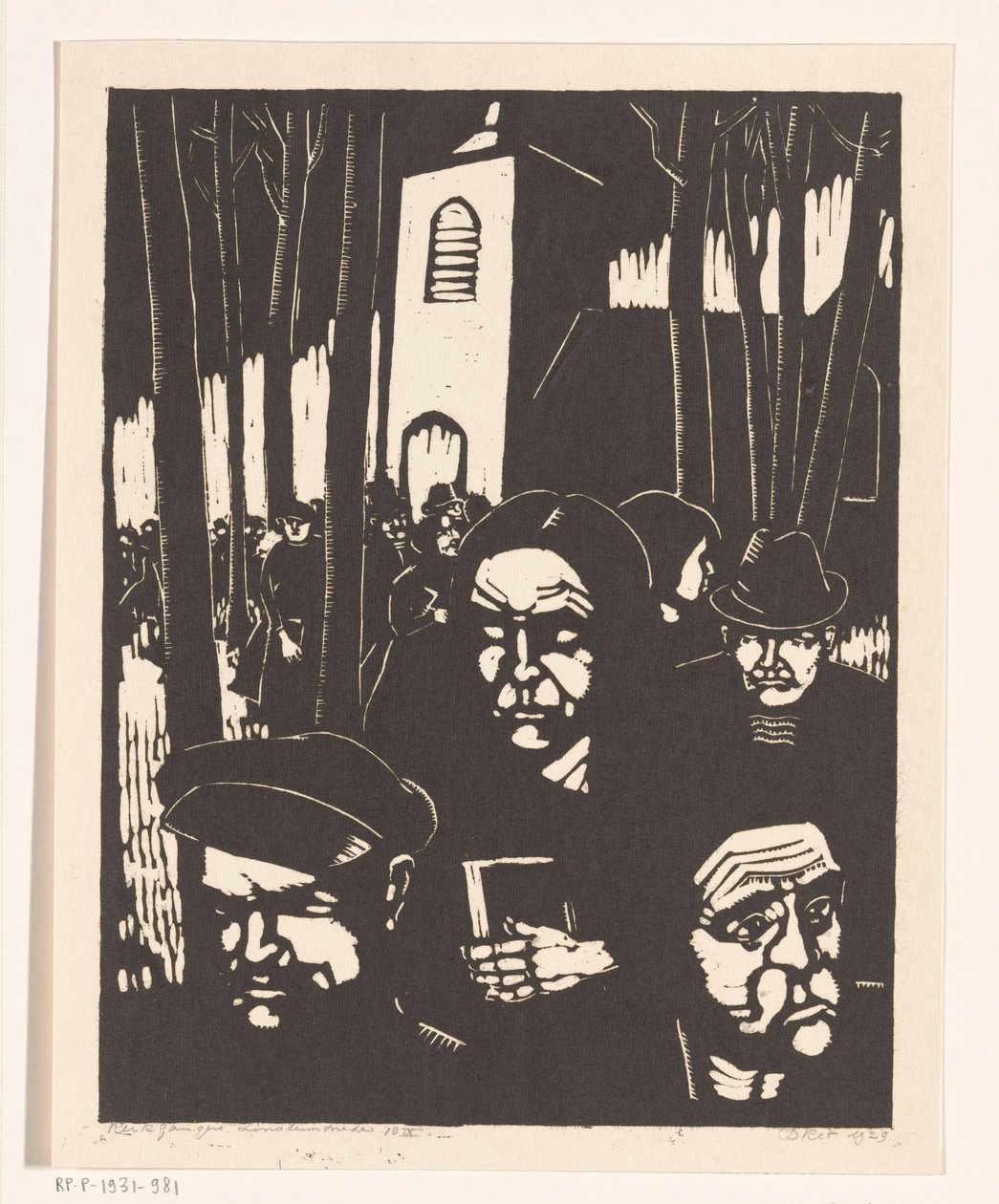 Churchgoers by Dick Ket (signed by artist)