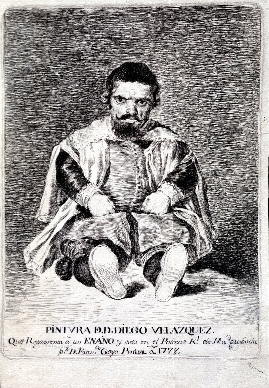 The Dwarf, Sebastián de Morra, at the Court of Felipe IV by Diego Velázquez
