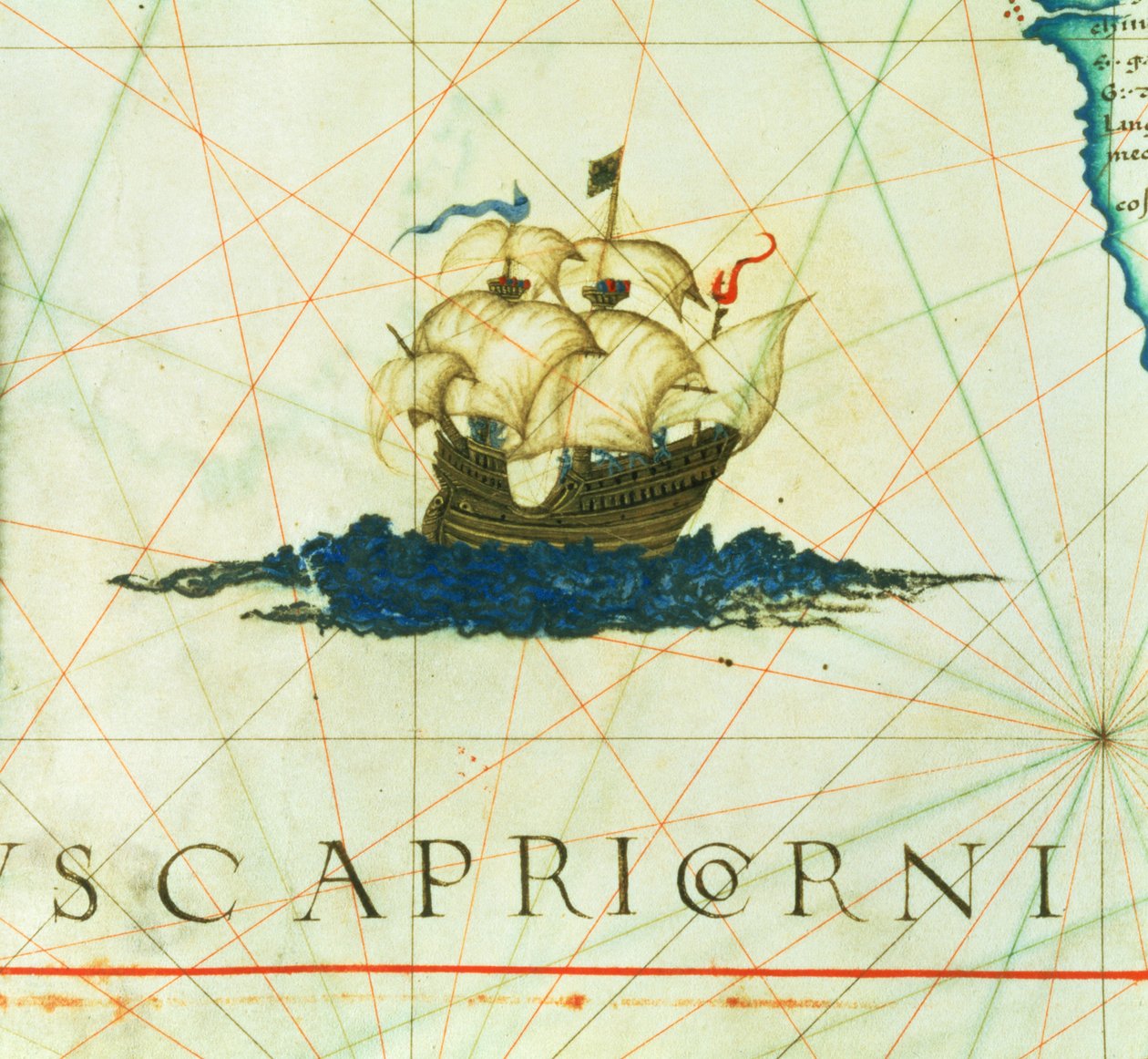 Galleon in full sail, (detail) by Diego Homem