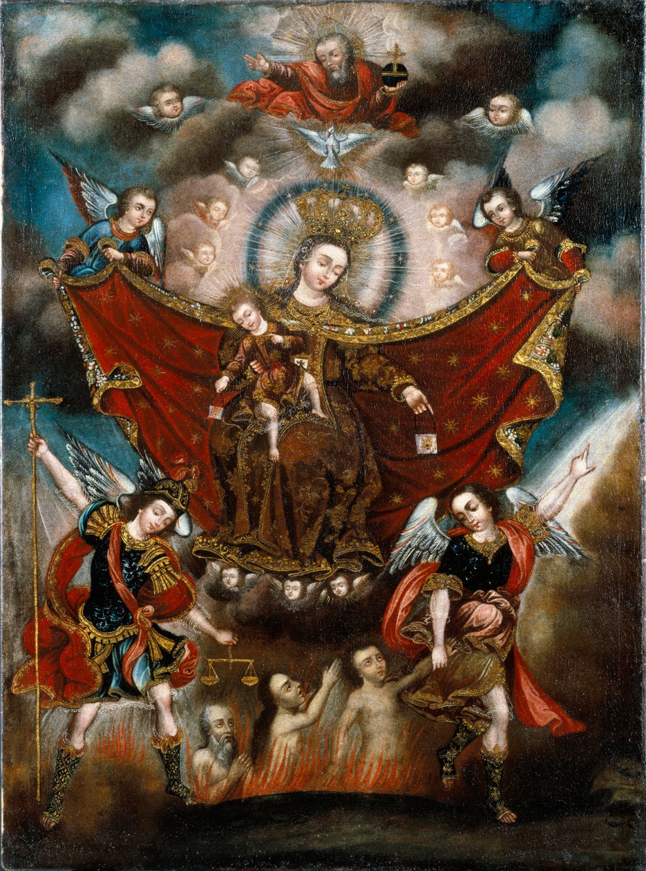 The Virgin of Carmel Saving Souls in Purgatory by Diego Quispe Tito