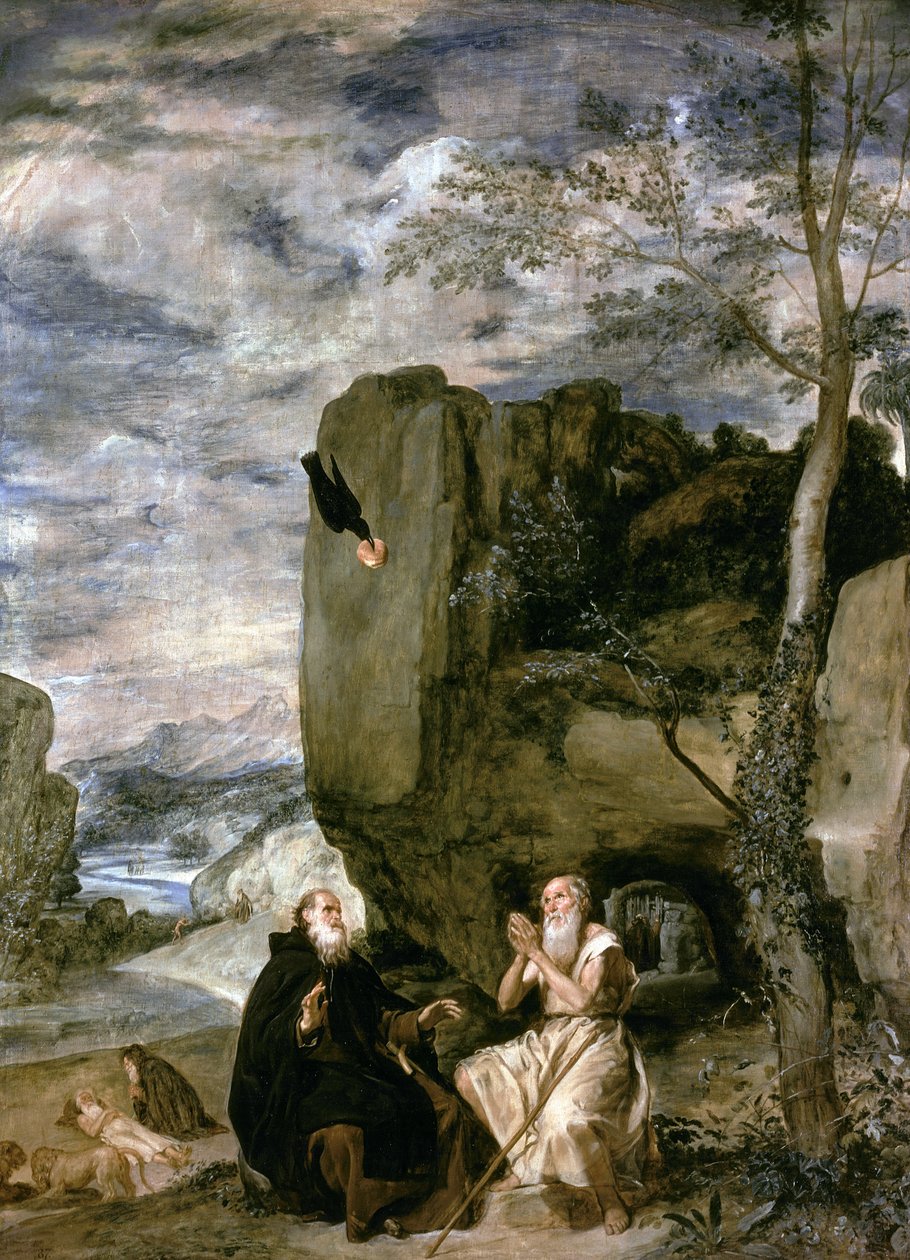 St. Anthony the Abbot and St. Paul the First Hermit by Diego Velázquez