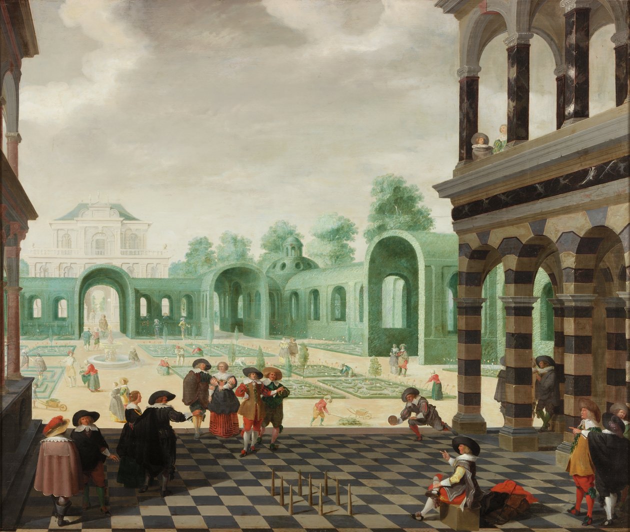 A Dutch Garden Scene, 1636 by Dirck van Delen