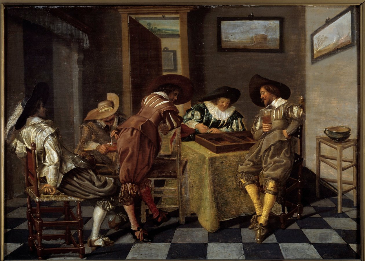 The Part of Tric Trac (Old Game of Backgammon) by Dirck Hals