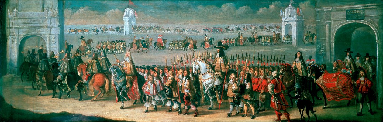 Charles II Processing from the Tower of London to Westminster by Dirck Stoop