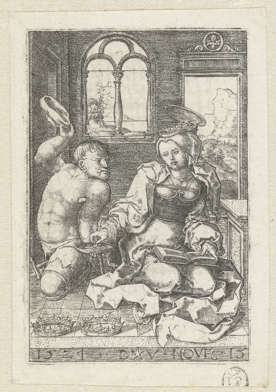 Saint Elizabeth of Hungary Giving Alms to a Cripple by Dirck Vellert