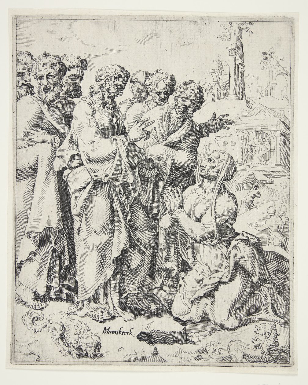Christ and the Woman of Canaan by Dirck Volckertsz. Coornhert