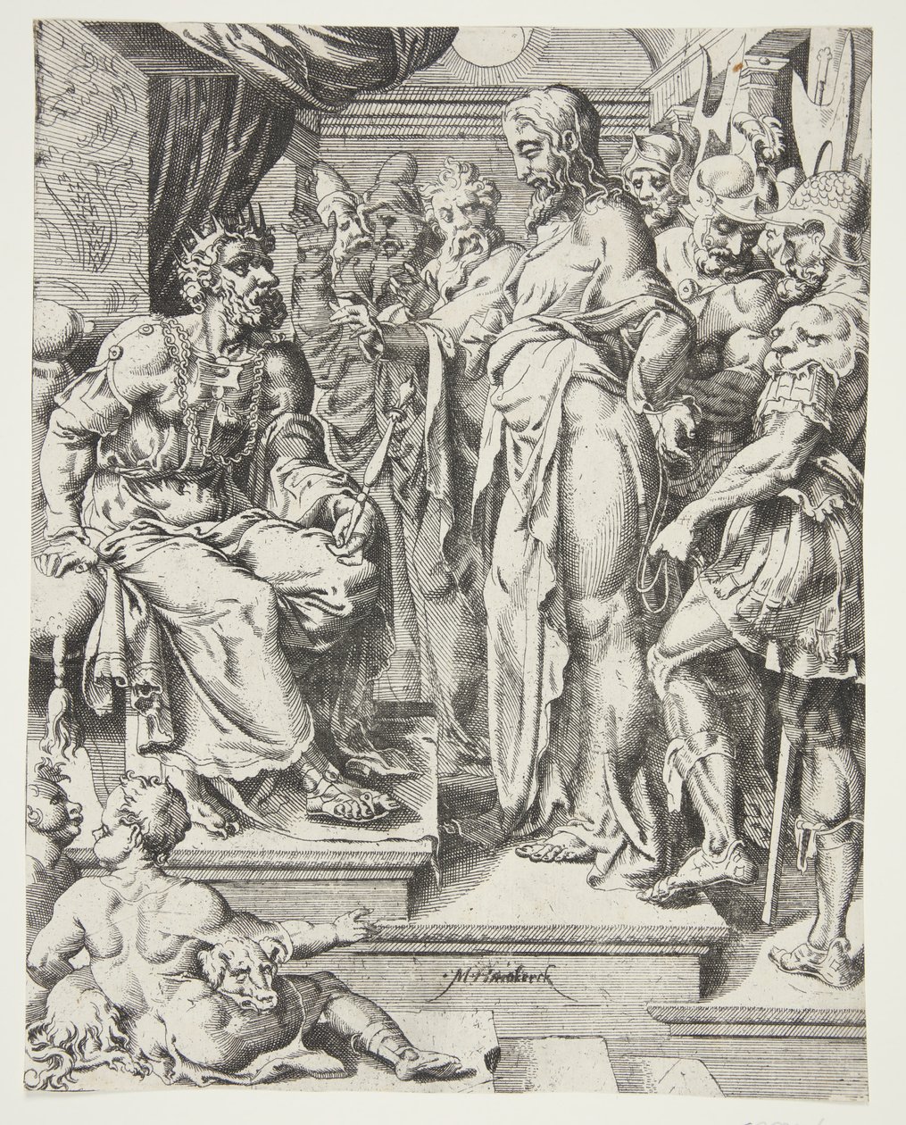 Christ Before Herod by Dirck Volckertsz. Coornhert