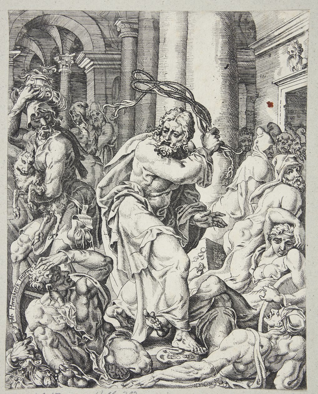 Christ Driving the Moneychangers from the Temple by Dirck Volckertsz. Coornhert