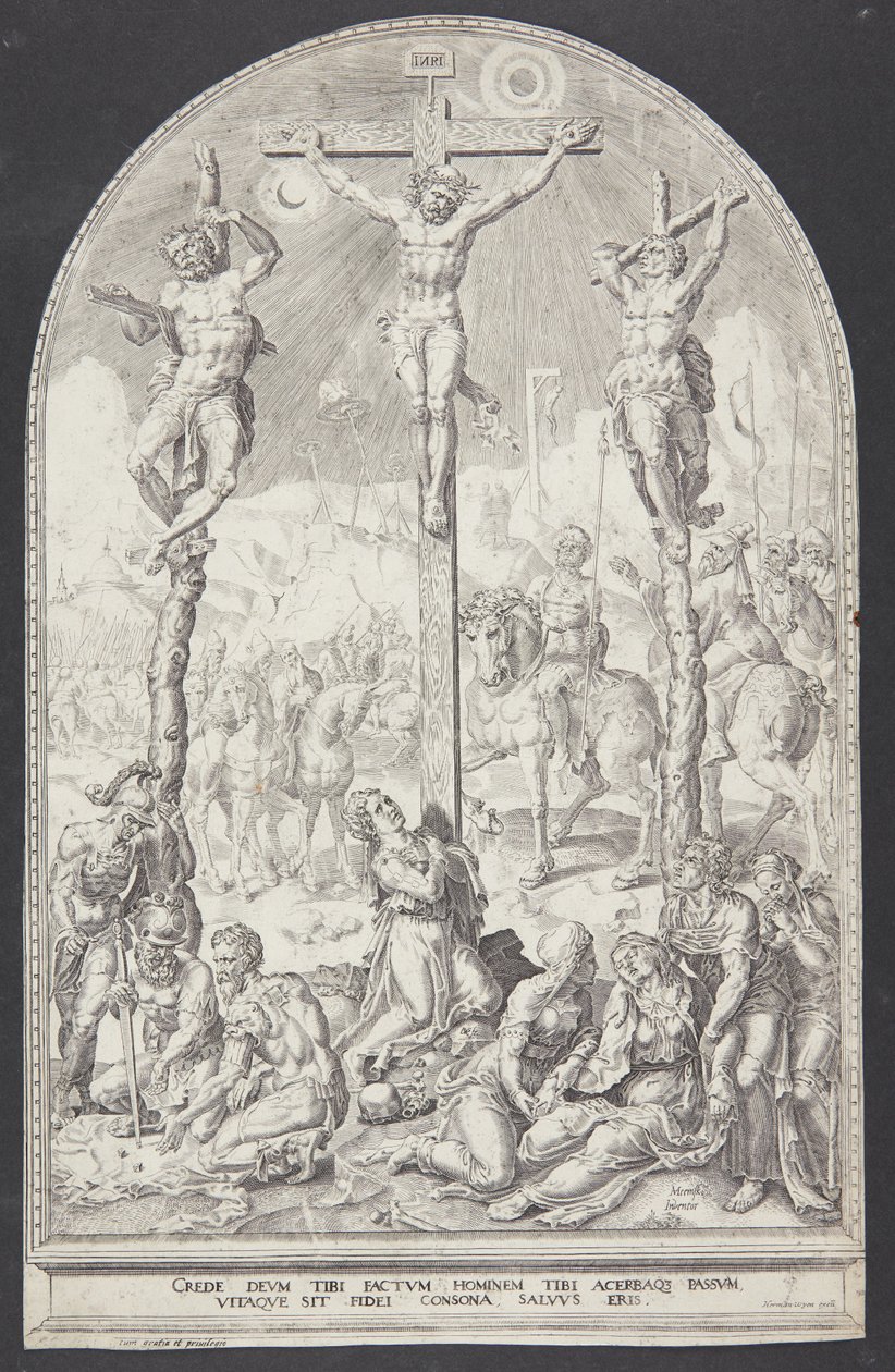 Christ on the Cross Between the Two Thieves by Dirck Volckertsz. Coornhert