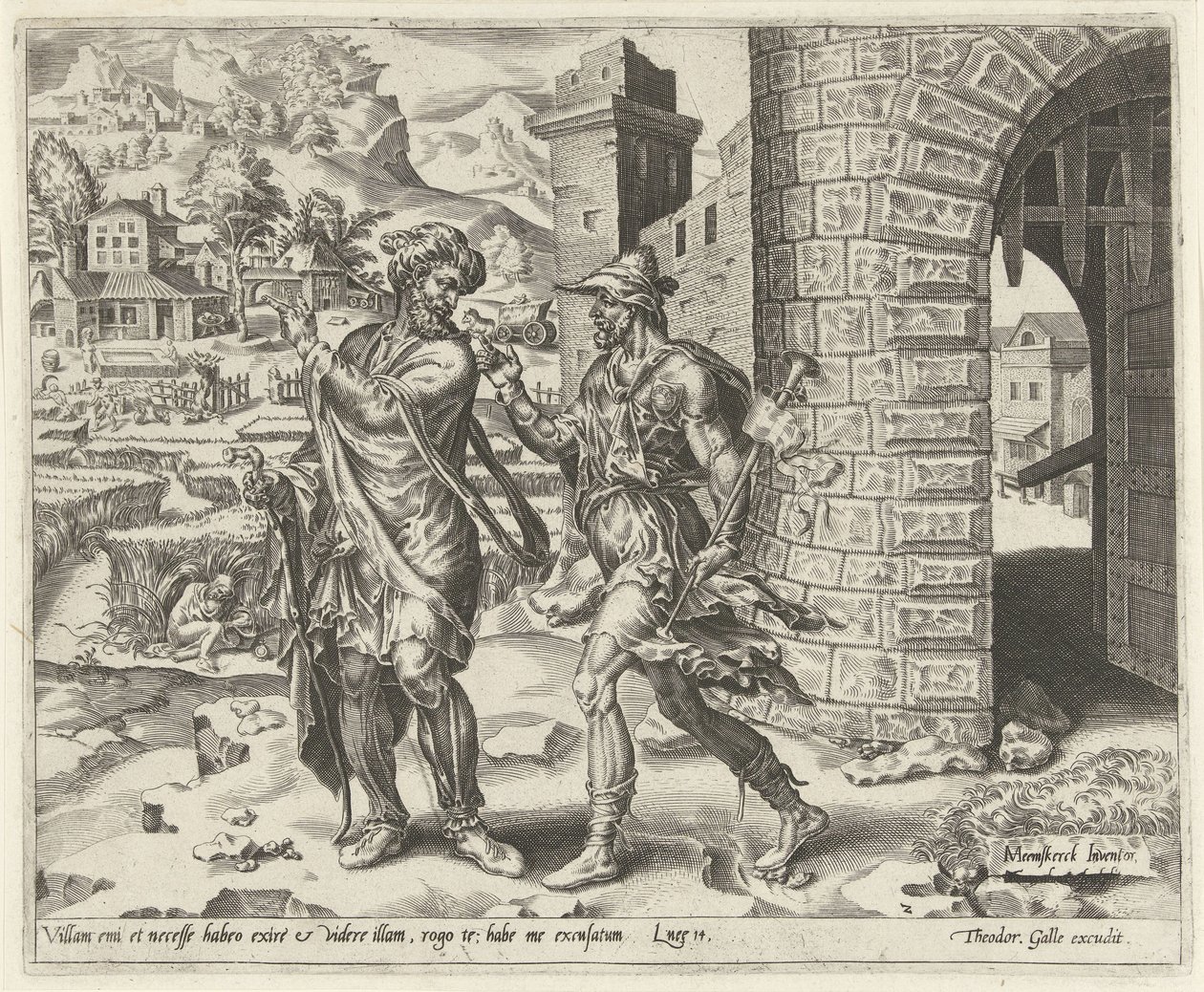 First Excuse: The New Field (Parable of a Wedding Feast) by Dirck Volckertsz. Coornhert