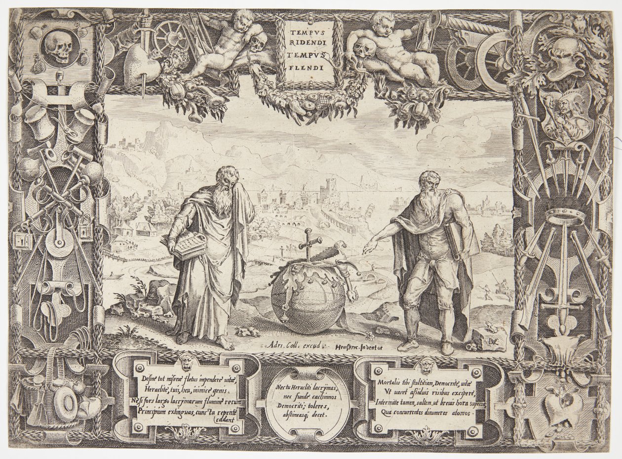 Heraclitus and Democritus, or Admonition to Endurance and Forbearance by Dirck Volckertsz. Coornhert