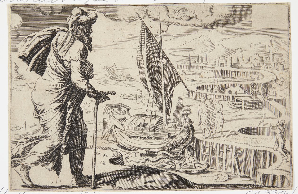 Jonah Fleeing the Presence of the Lord by Dirck Volckertsz. Coornhert