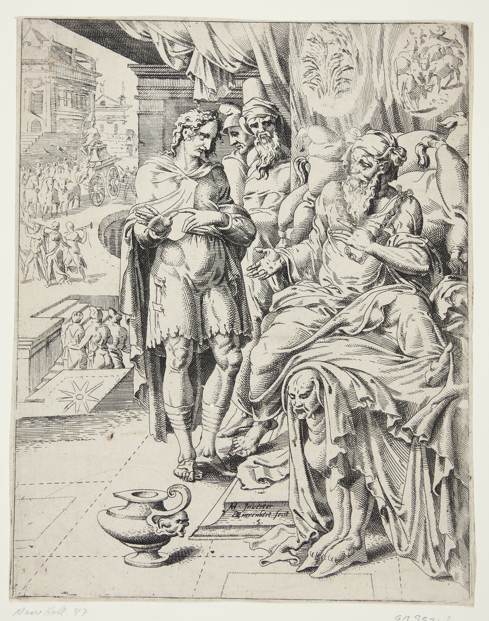 Joseph Interpreting the Dreams of the Pharaoh by Dirck Volckertsz. Coornhert