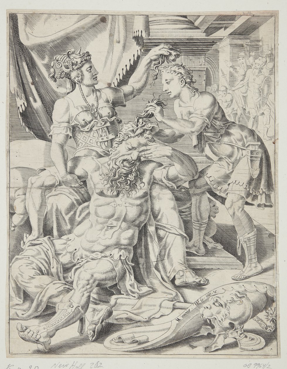 Samson and Delilah by Dirck Volckertsz. Coornhert