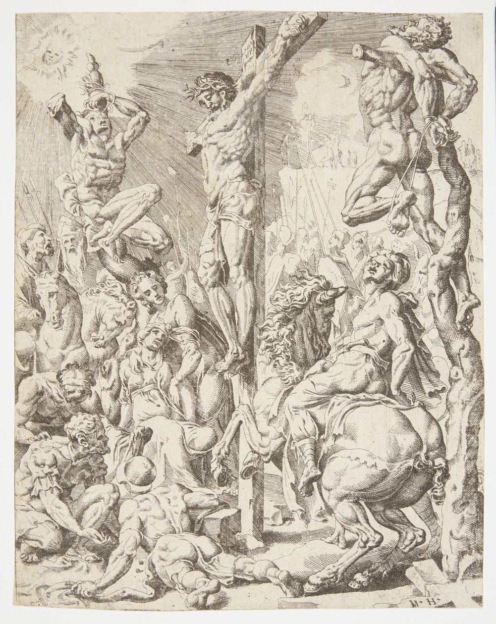 The Death of Christ on the Cross by Dirck Volckertsz. Coornhert
