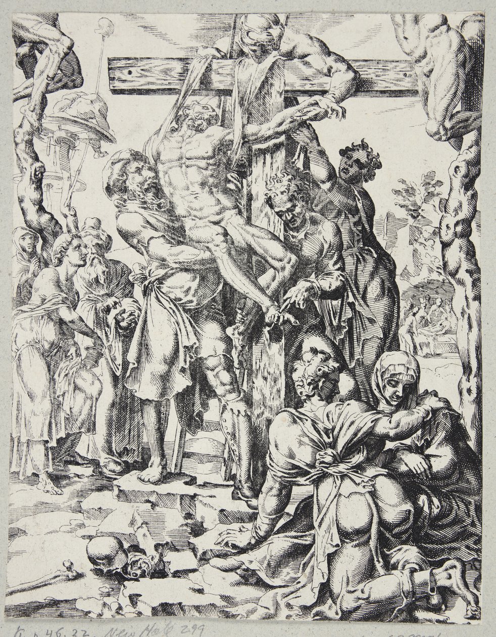 The Descent from the Cross by Dirck Volckertsz. Coornhert