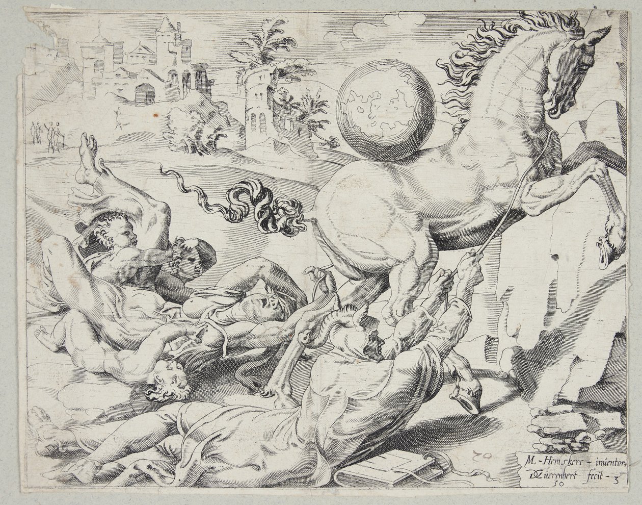 The World Carrying Away Knowledge and Love by Dirck Volckertsz. Coornhert