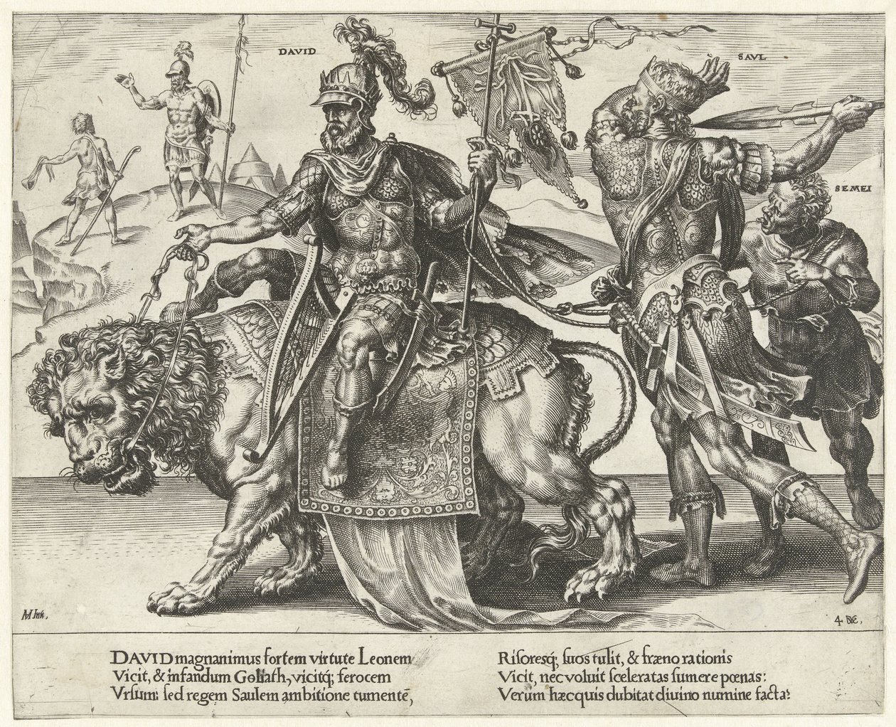 Triumph of David (Triumph of Patience series) (Patientiae Trivmphvs series) by Dirck Volckertsz. Coornhert