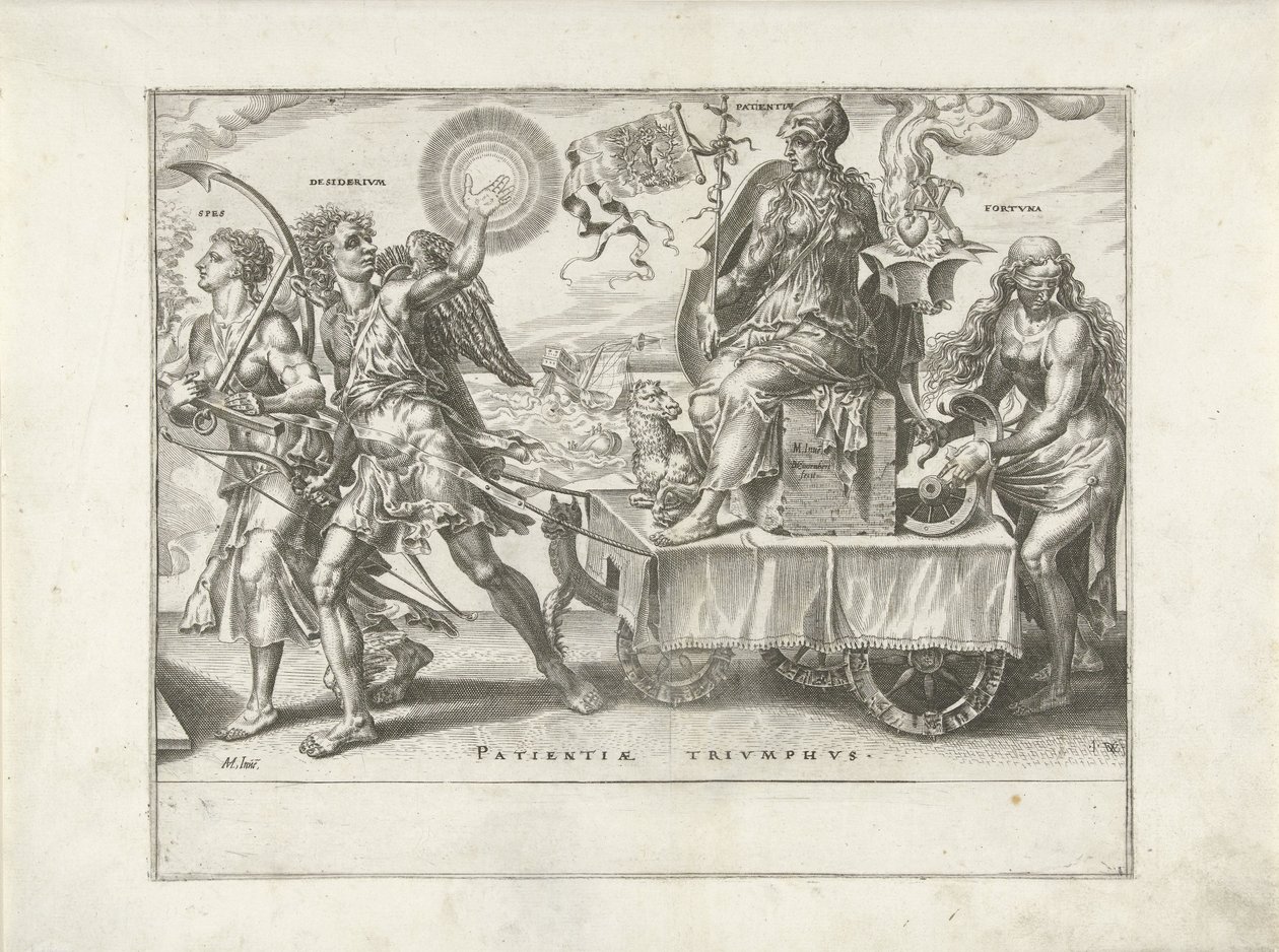 Triumph of Patience (Patientia) Triumph of Patience (series title) Patientiae Trivmphvs (series title) by Dirck Volckertsz. Coornhert