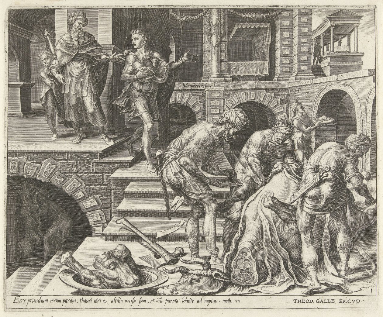 Preparations for the Wedding Feast by Dirck Volckertsz. Coornhert