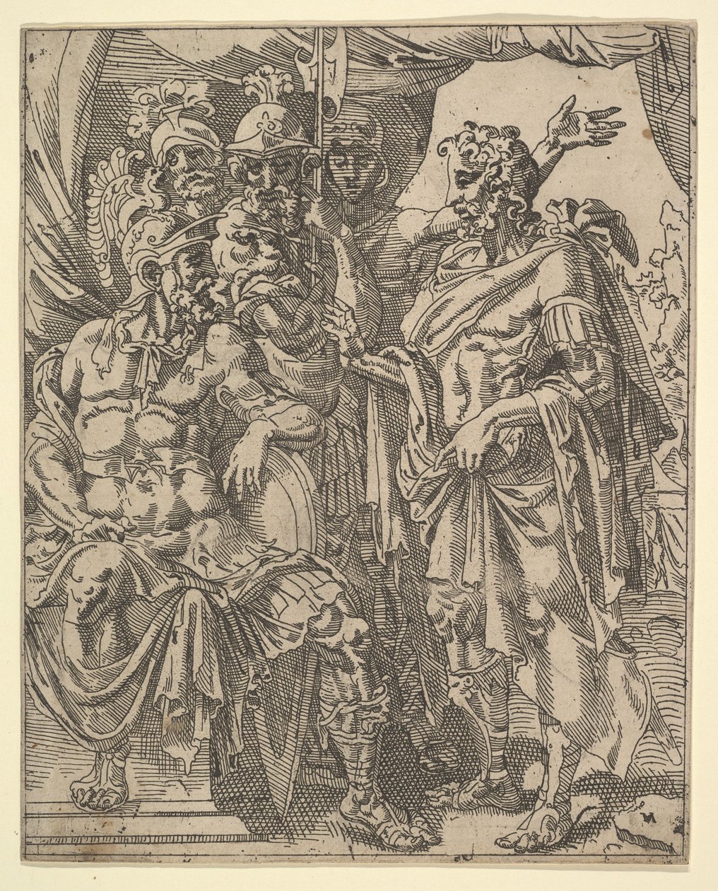 Achior Pleading with Holofernes for the Israelites, from The Story of Judith and Holofernes by Dirck Volkertsen Coornhert