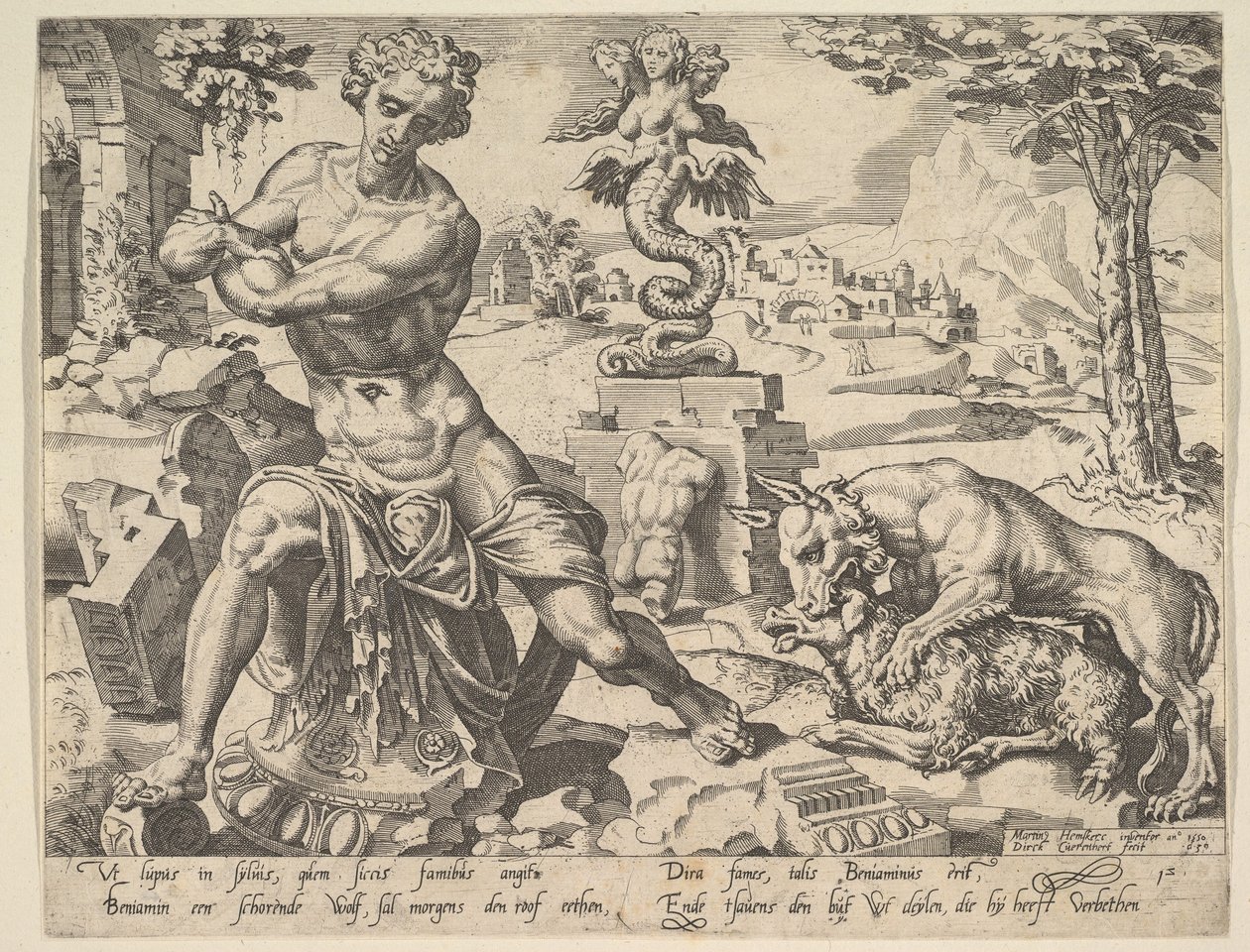 Benjamin, from the series The Twelve Patriarchs, 1550 by Dirck Volkertsen Coornhert