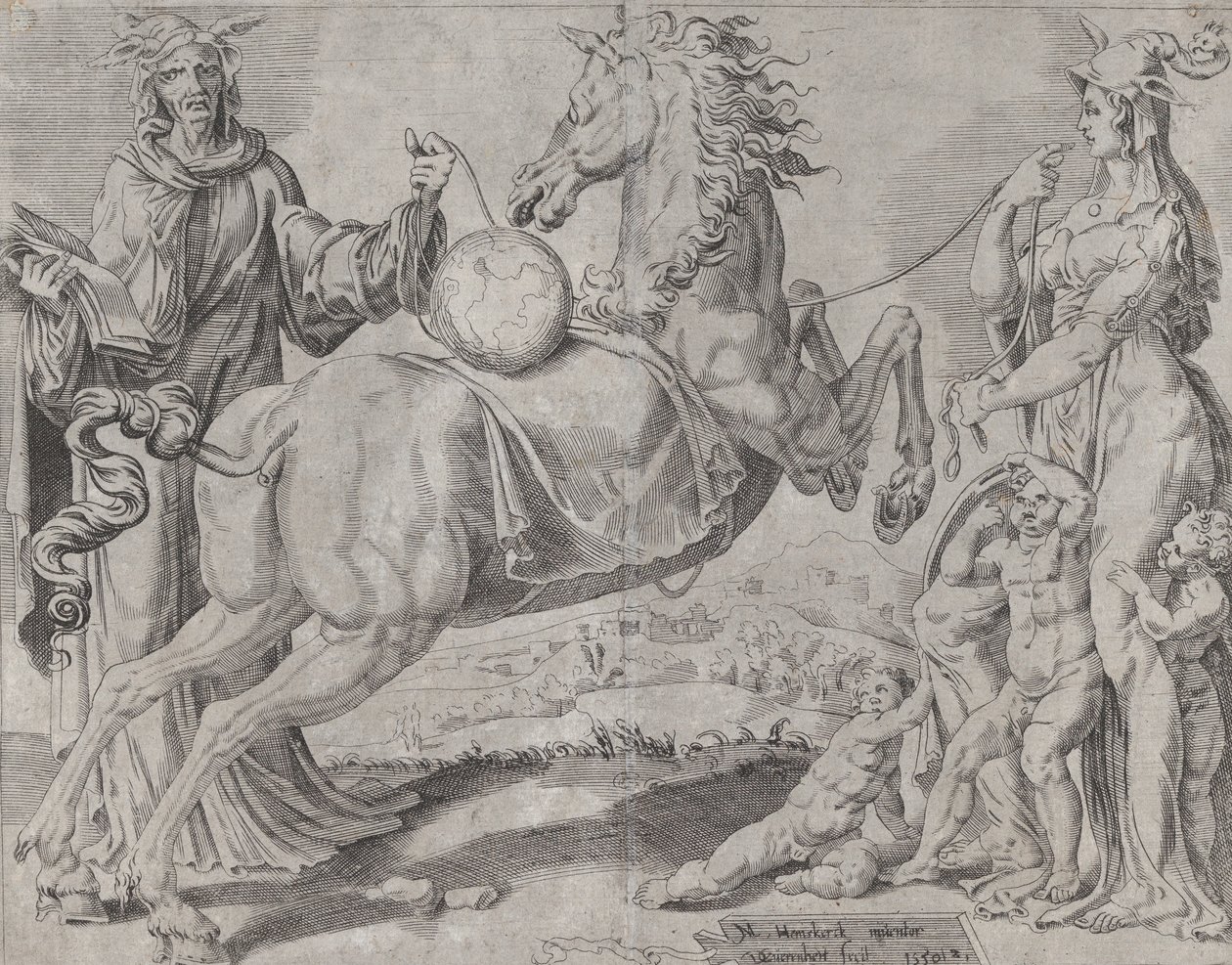 Foolish Knowledge and Foolish Love Trying to Restrain the World, from The Unrestrained World by Dirck Volkertsen Coornhert
