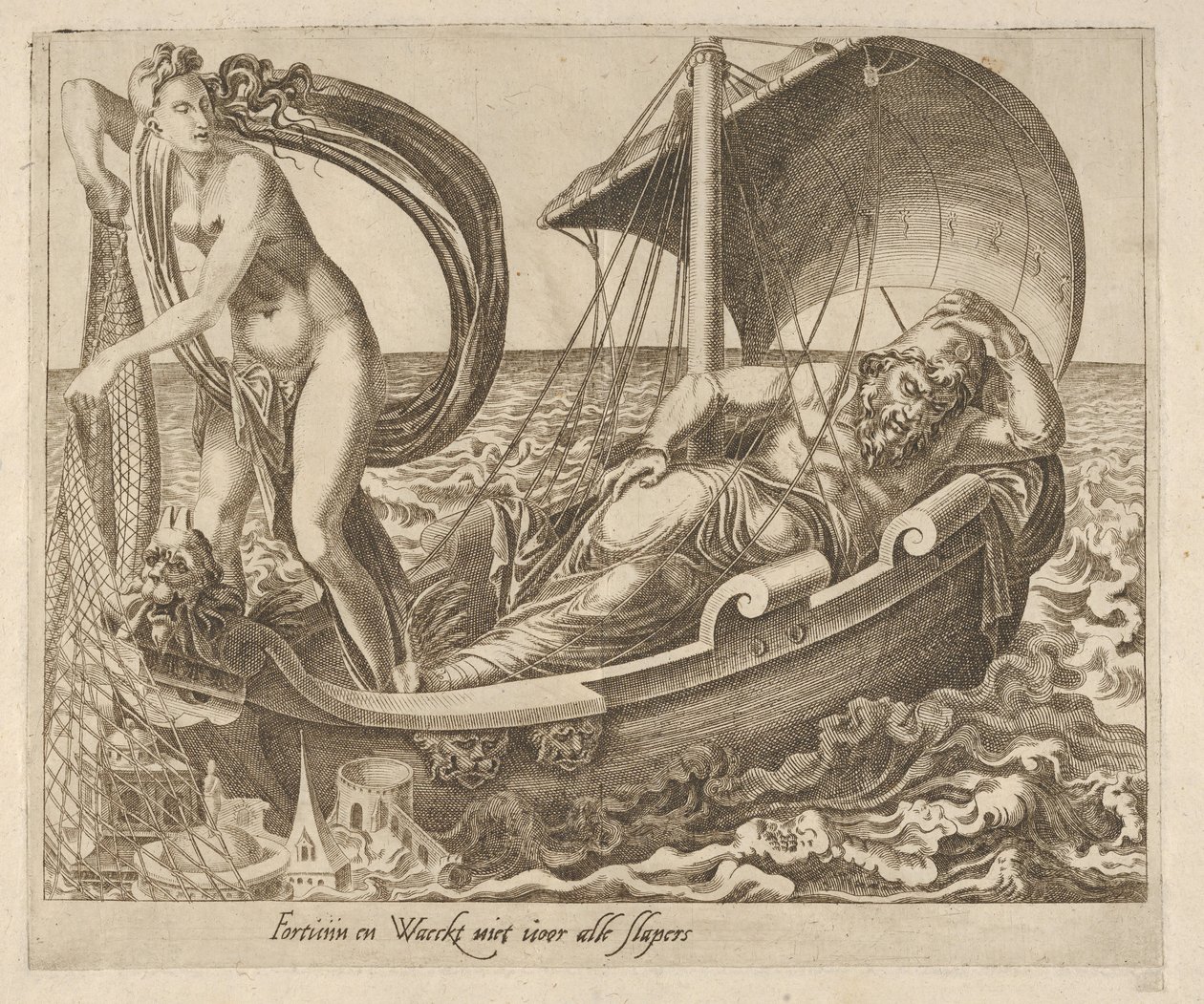 Fortune Does Not Watch over All Sleepers from Six Sayings about Fortune by Dirck Volkertsen Coornhert