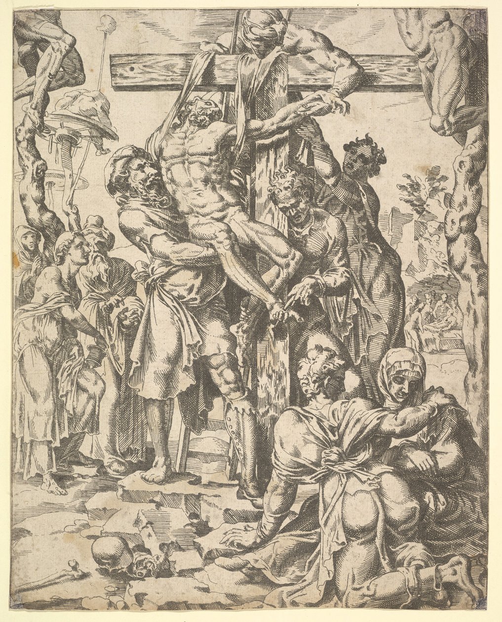 The Descent from the Cross, from The Fall and Salvation of Mankind through the Life and Passion of Christ, 1548 by Dirck Volkertsen Coornhert