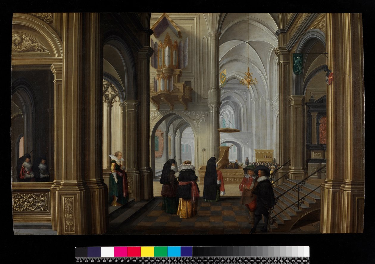 Interior of a Church, 1628 by Dirck van Delen