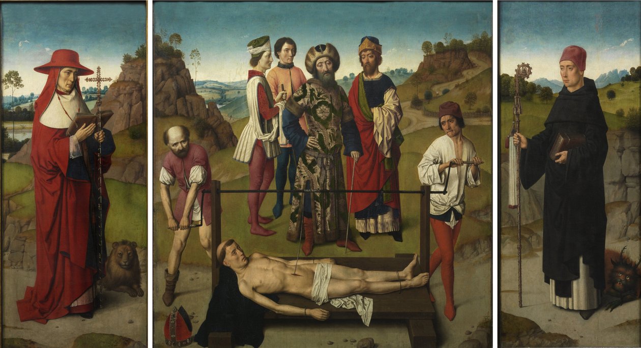 Martyrdom of Saint Erasmus Triptych, 1458 by Dirk Bouts