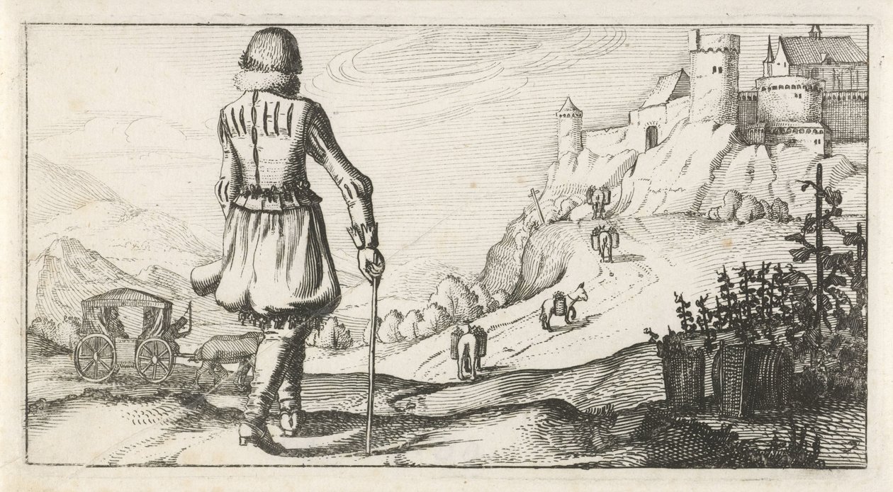 Man in Doublet in a Mountain Landscape by Dirk Eversen Lons