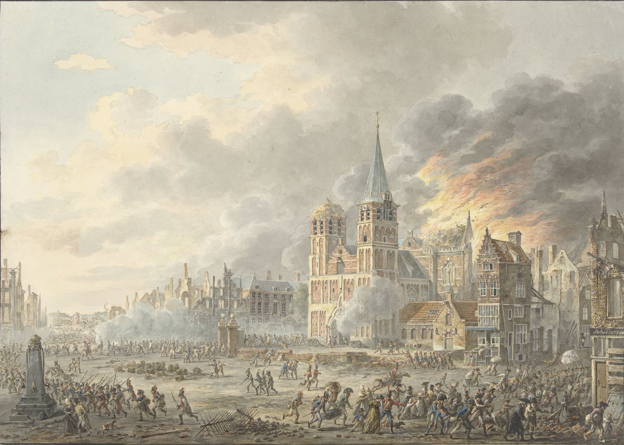 The Capture of a City by French Troops by Dirk Langendijk