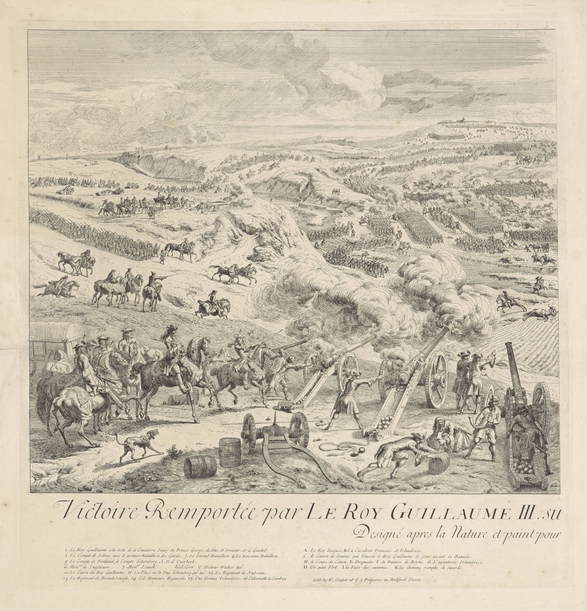 Battle of Drogheda on the Boyne, July 1, 1690 (left sheet) by Dirk Maas