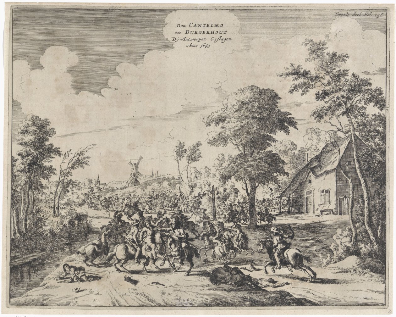 Spaniards Defeated by Don Cantelmo at Borgerhout, 1643 by Dirk Stoop
