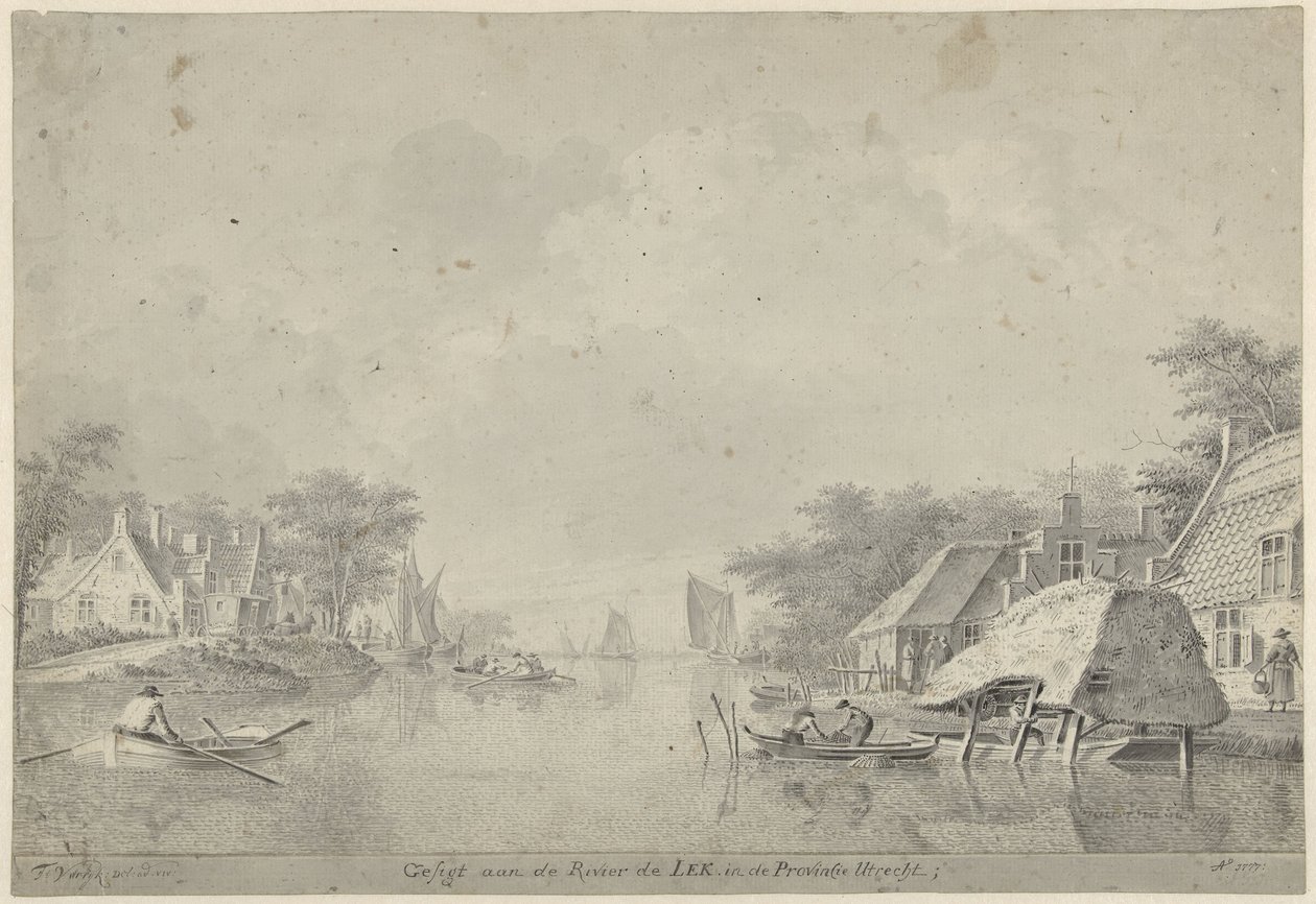 View of the River Lek in Utrecht by Dirk Verrijk