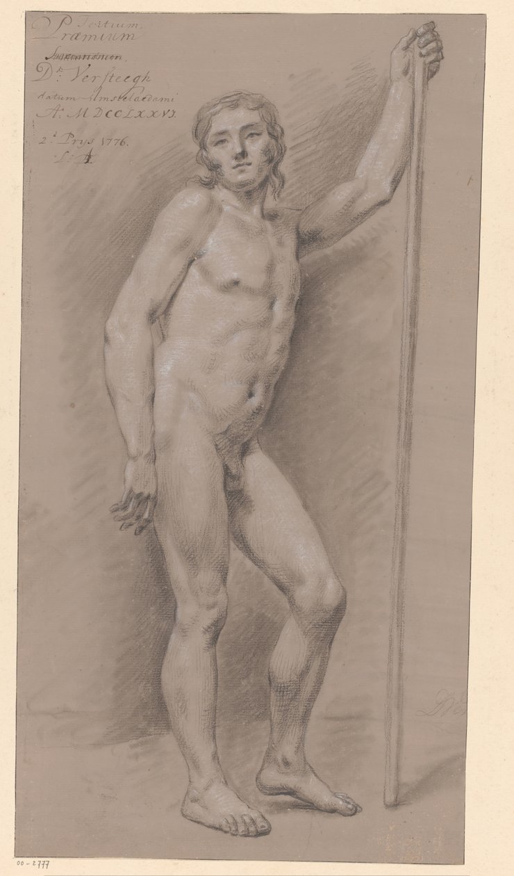 Standing Male Nude, Front View (2nd Prize 1776) by Dirk Versteegh
