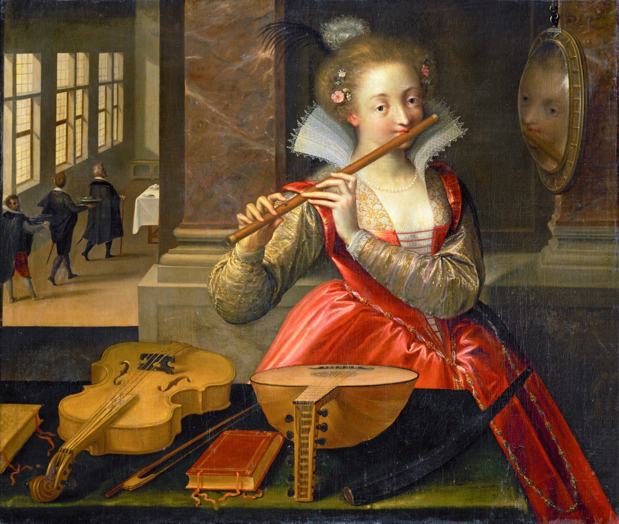 Female Flute-Player, an Allegory on Music by Dirk de Quade van Ravesteyn