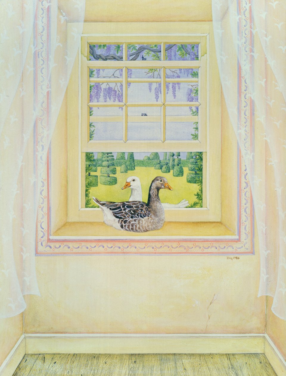 Window Geese by Ditz