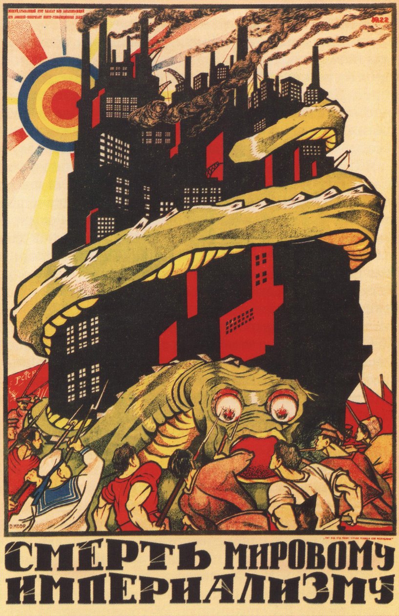 For the Death of World Imperialism Poster, 1920 by Dmitriy Stakhievich Moor