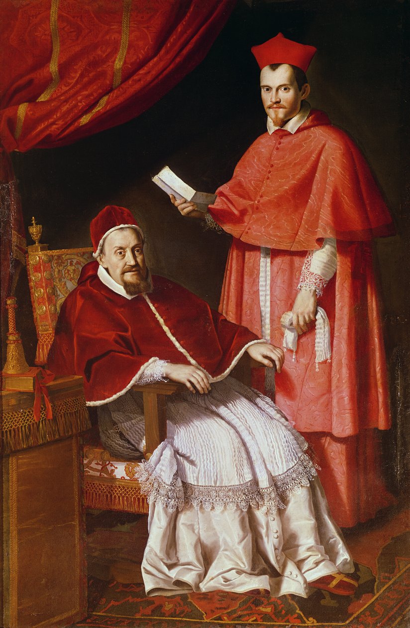 Portrait of Pope Gregory XV and Ludovico Ludovisi by Domenichino