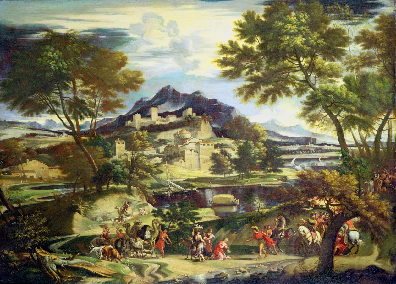 Meeting of David and Abigail by Domenichino (1581-1641) (circle of)