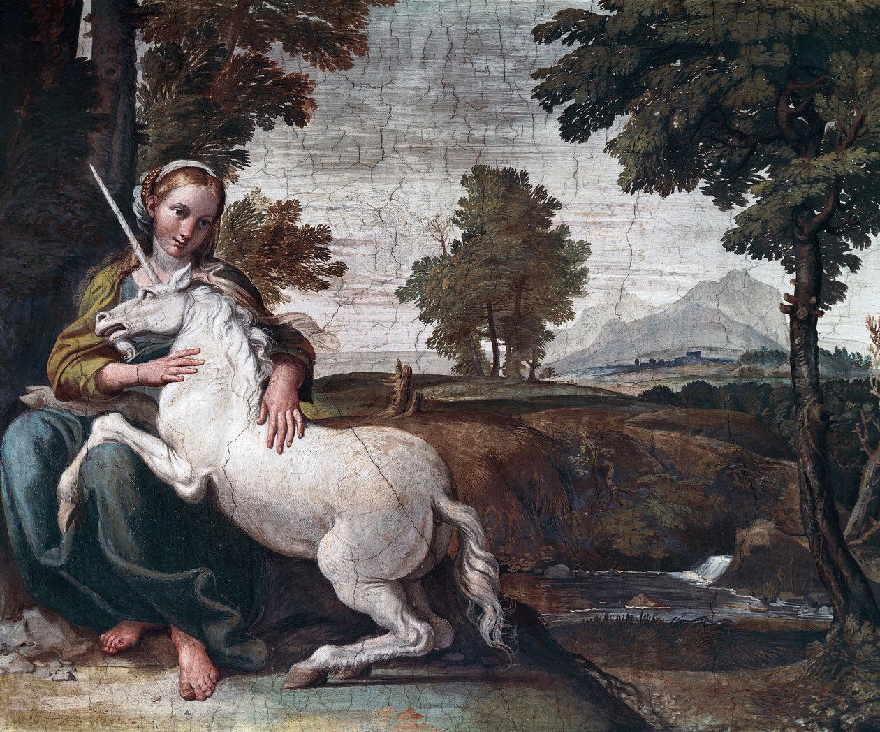 A Virgin with a unicorn by Domenichino