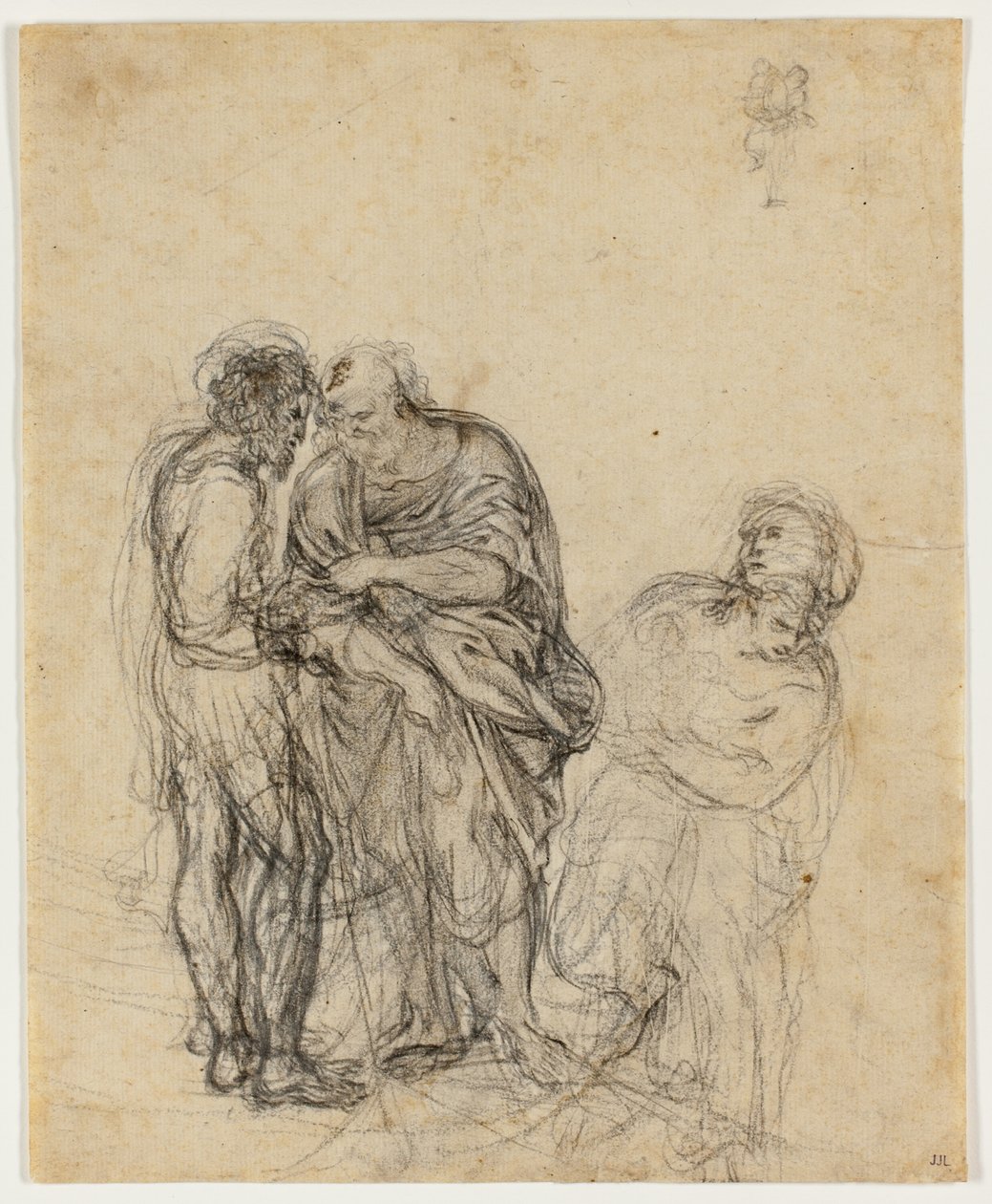 Study of an Old Man, a Younger Man, and a Woman by Domenichino