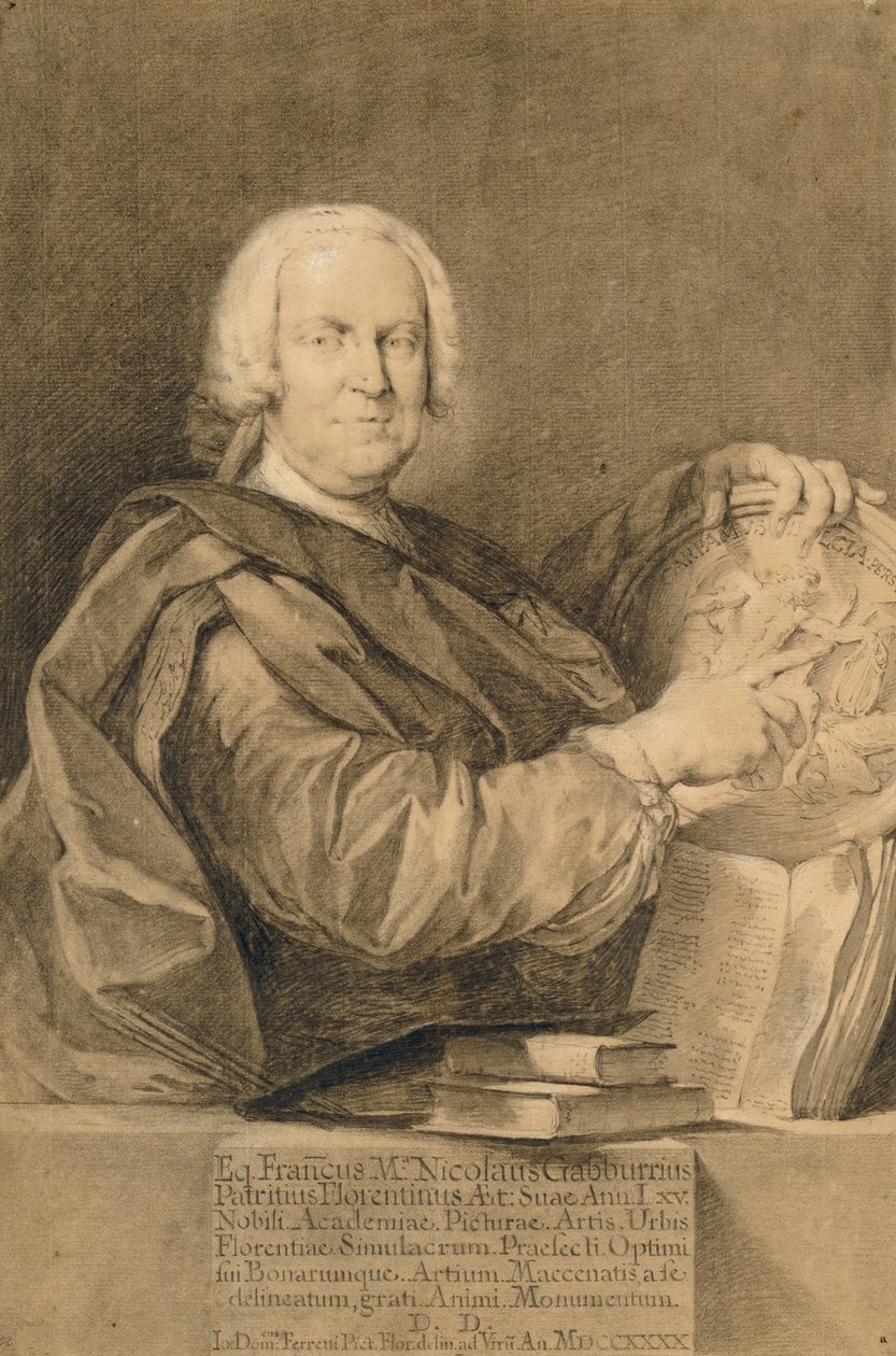 Portrait of Cavaliere Francesco Maria Niccolò Gabburri by Giovanni Domenico Ferretti